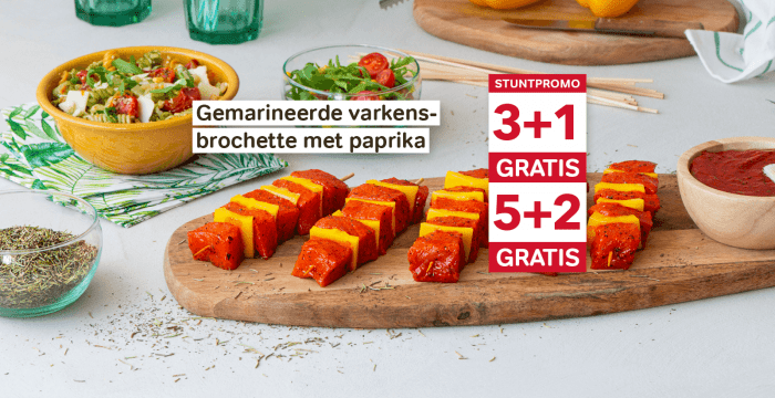 promo gemarineerde varkensbrochette