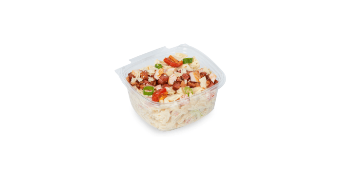 Pastasalade met kip en breugelspek