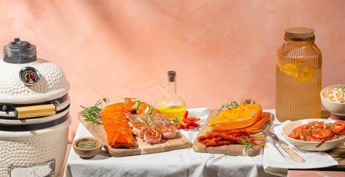 Buffet met BBQ vlees