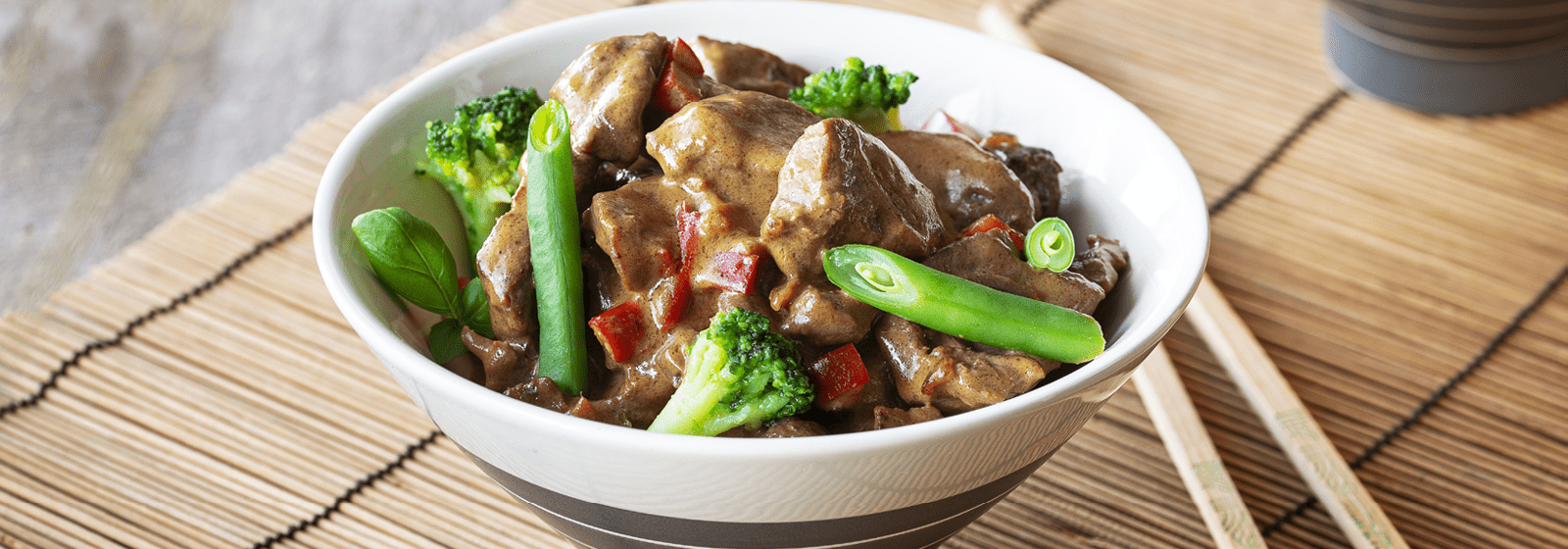 Groene curry met rundsvlees