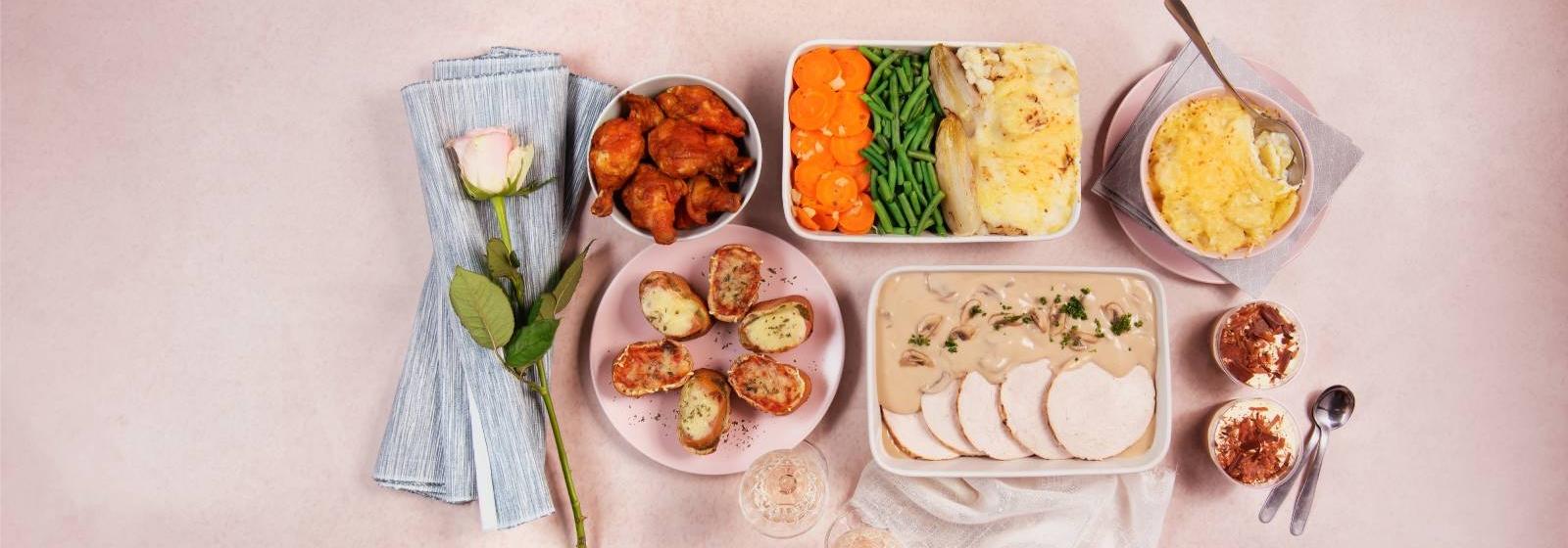valentijnsmenu gebakken kalkoenfilet