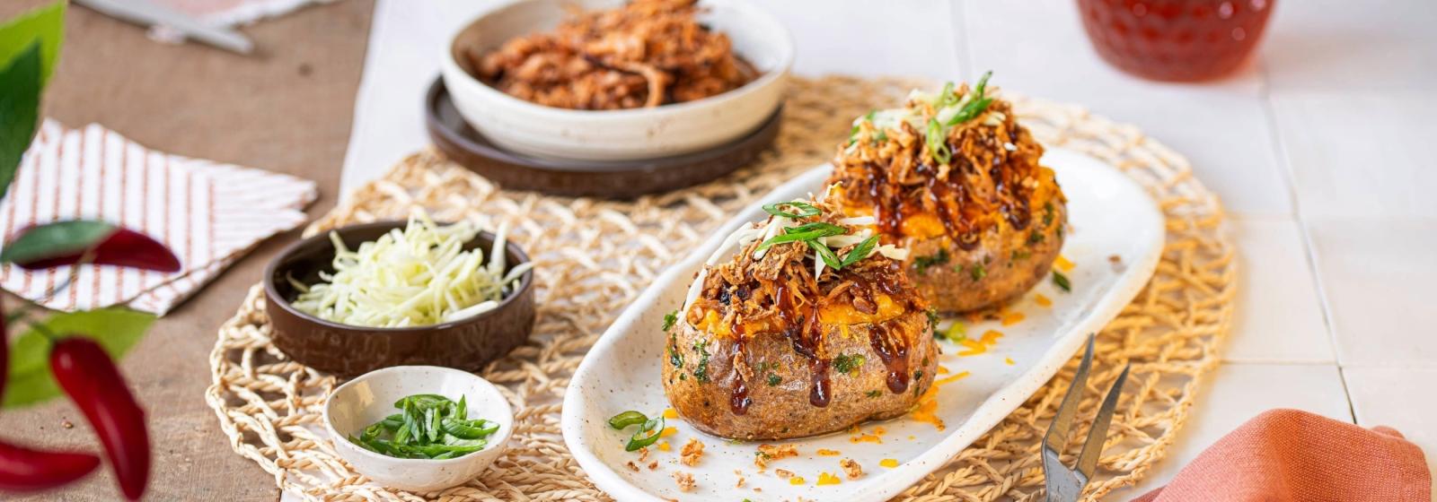 Loaded potatoe met pulled pork