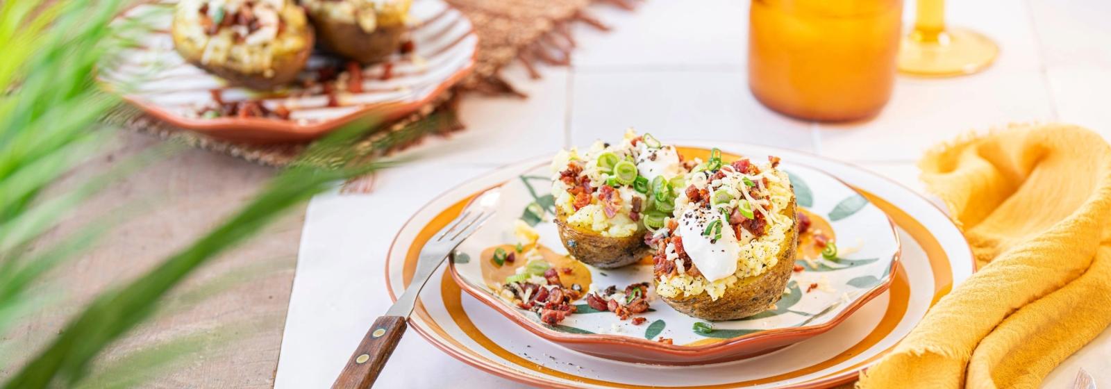 Loaded potatoes met breugelspek