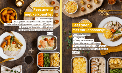 feestboxen met kalkoen of varkenshaasje