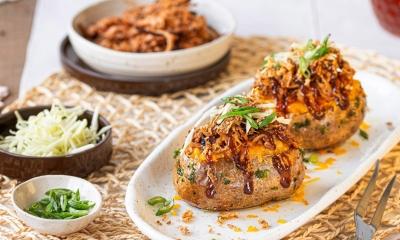 Loaded potatoe met pulled pork