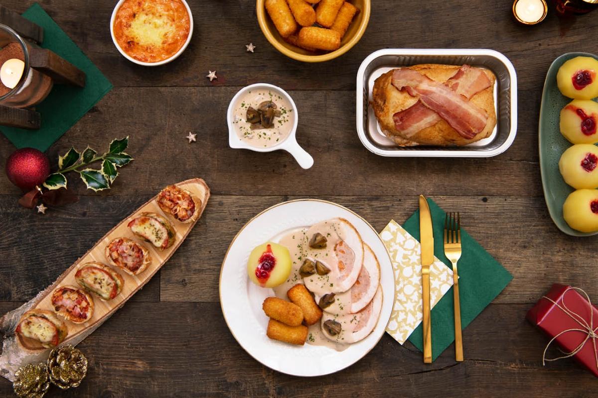 Feestmenu’s Serveer een eenvoudig kerstmenu op tafel Bon'Ap