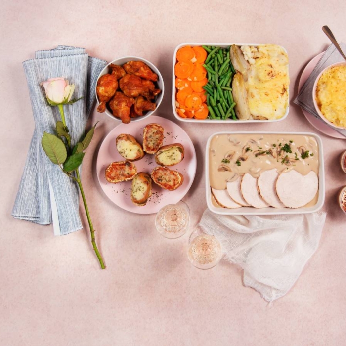 valentijnsmenu gebakken kalkoenfilet