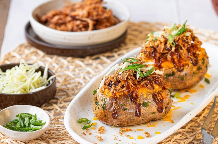 Loaded potatoe met pulled pork