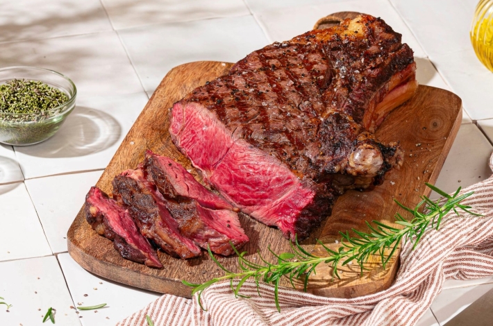 Côte à l'os met provencaalse kruiden